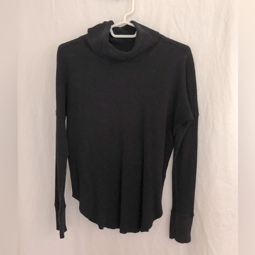 TNA waffle turtleneck